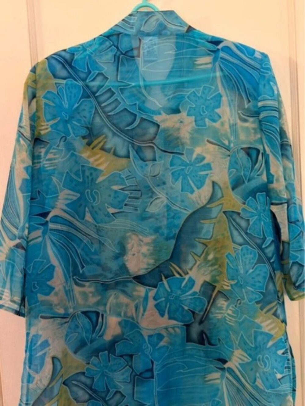 Draper's & Damon's Sheer Chiffon Button-Down Blouse